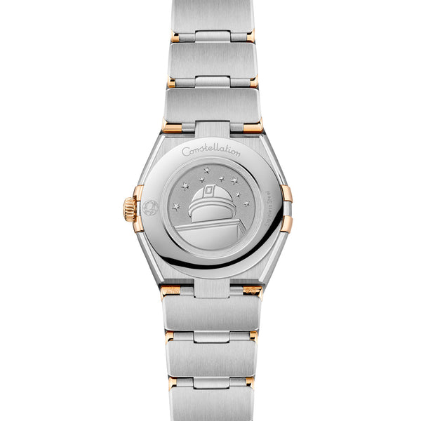 OMEGA Constellation 25mm Grey Diamond Dot Dial Diamond Bezel 18ct Gold and Steel Ladies Quartz Watch 13125256099002
