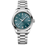 omega seamaster aqua terra shades 34mm lagoon green dial automatic ladies watch