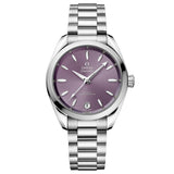 omega seamaster aqua terra shades 34mm lavender dial automatic ladies watch