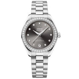 OMEGA Seamaster Aqua Terra 150M 30mm Grey Dial Diamond Automatic Ladies Watch 22015302056001