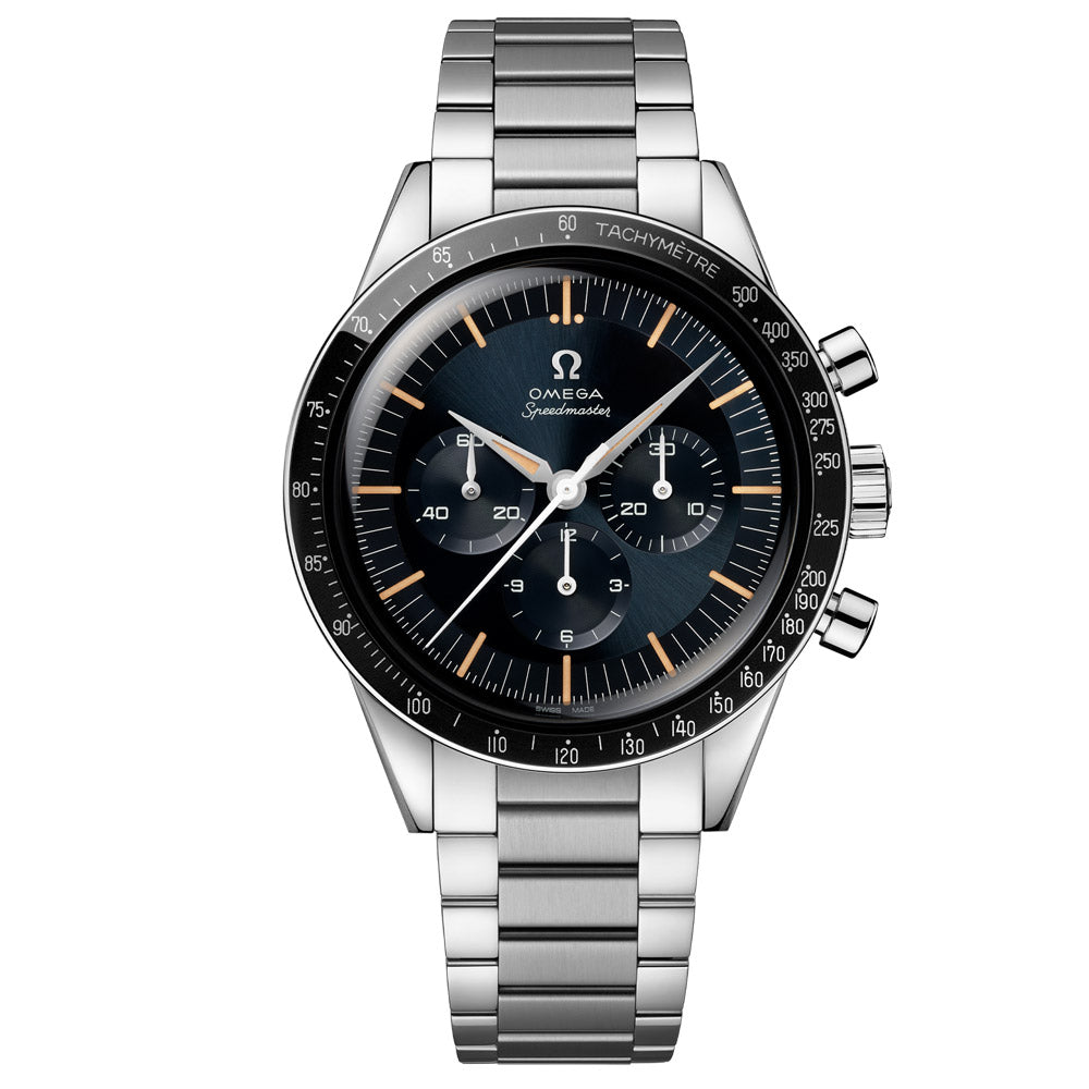 OMEGA Speedmaster Anniversary Series Chronograph Blue Grey Dial