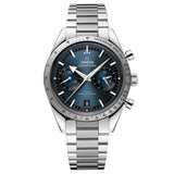 omega speedmaster 57 chronograph 40.5mm blue dial manual wound gents watch