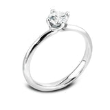The Wisteria Platinum 0.42ct Round Brilliant Cut Diamond Solitaire Engagement Ring