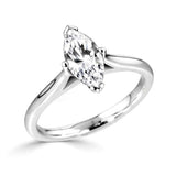 The Fuschia Platinum 0.60ct Marquise Cut Diamond Solitaire Engagement Ring