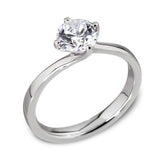 The Rose Platinum 0.31ct Round Brilliant Cut Diamond Solitaire Engagement Ring