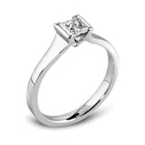 The Delphine Platinum 0.71ct Princess Cut Diamond Solitaire Engagement Ring