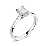 The Viola Platinum 0.50ct Emerald Cut Diamond Solitaire Engagement Ring