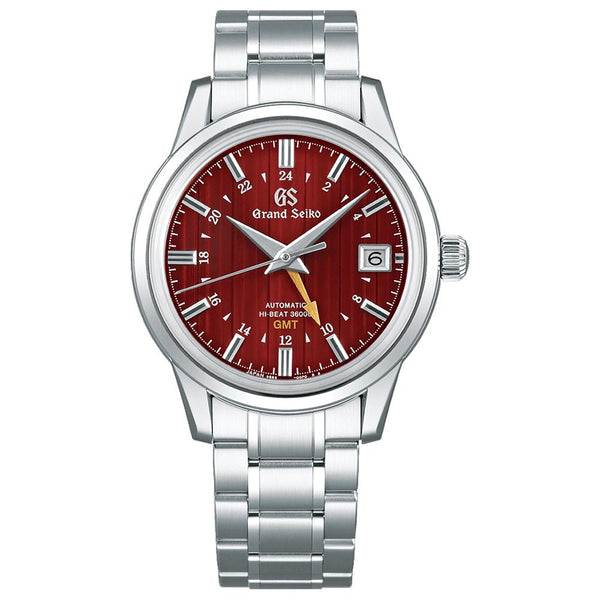 Grand Seiko Elegance Collection Yuka Momiji Mechanical Hi-Beat GMT 39.5mm Red Dial Gents Automatic Watch SBGJ273G