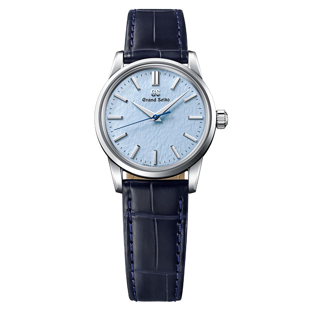 Grand Seiko Elegance Collection Skyflake Quartz 34mm Blue Dial Watch SBGX353G