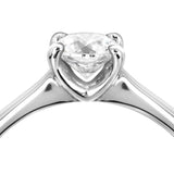 The Ianthe Platinum 0.32ct Round Brilliant Cut Diamond Solitaire Engagement Ring