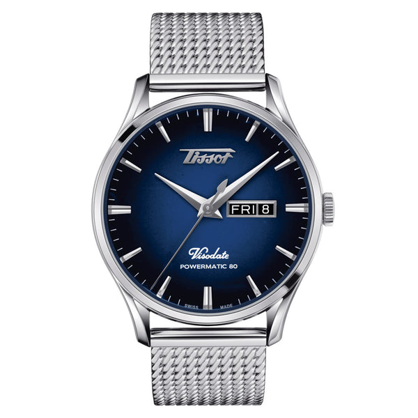 Tissot Heritage Visodate Powermatic 80 Blue Dial 42mm Day & Date Automatic Gents Watch T1184301104100