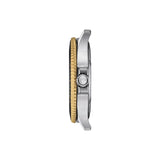 tissot t-sport seastar 1000 black dial 40mm stainless steel watch side of case crown view