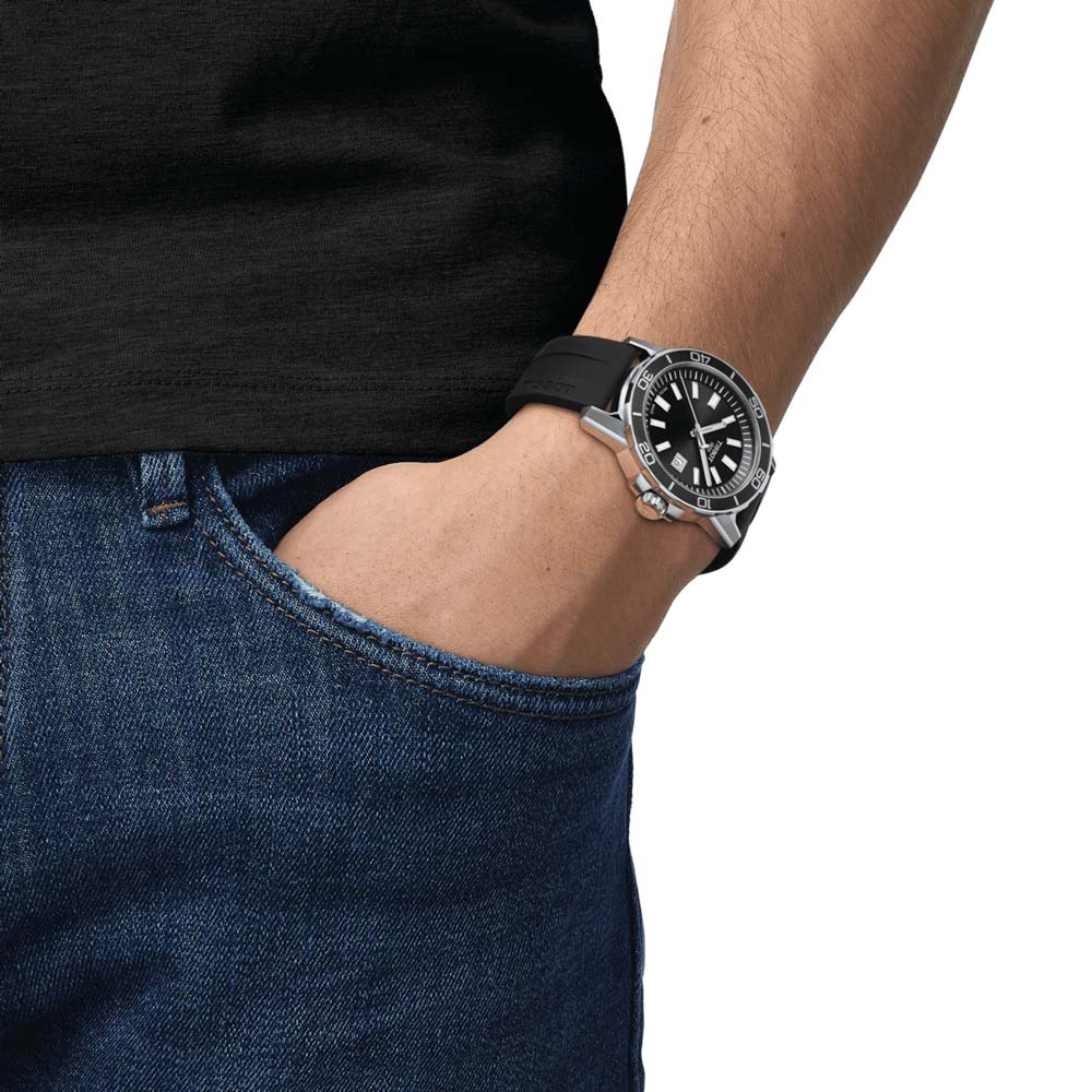 Tissot Supersport Gent 44mm Black Dial Quartz Watch T1256101705100