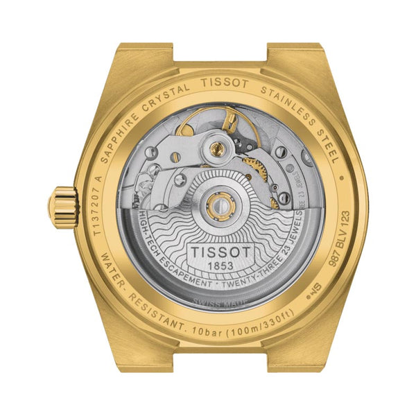 Tissot PRX Powermatic 80 Champagne Dial 35mm Gold PVD Steel Automatic Watch T1372073302100