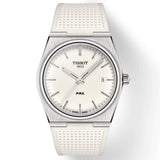 tissot t-classic prx 40mm white dial stainless steel gents watch