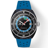 tissot sideral blue 41mm steel & forged carbon automatic watch