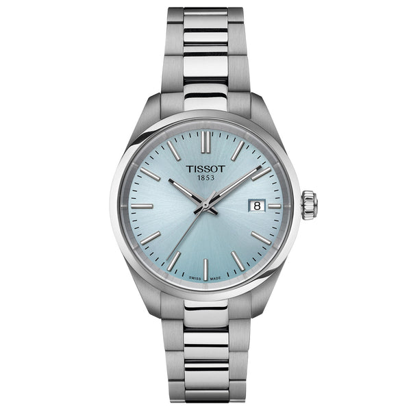Tissot PR 100 34mm Ice Blue Dial Ladies Quartz Watch T1502101135100