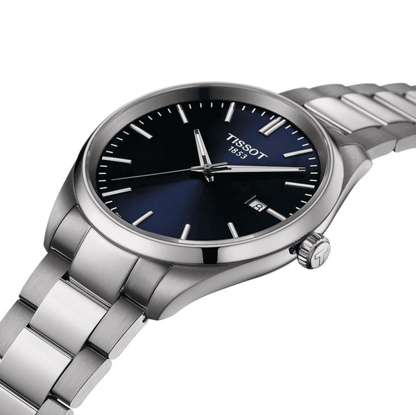 Tissot PR 100 Blue Dial 40mm Gents Quartz Watch T1504101104100