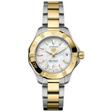 TAG Heuer Aquaracer Professional 200 Solargraph 34mm MOP Dial 18ct Gold & Steel Quartz Ladies Watch WBP1327.BB0004