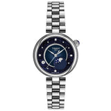 Tissot Desir 29.6mm Blue Diamond Dot Dial Moonphase Quartz Ladies Watch T1522231149600