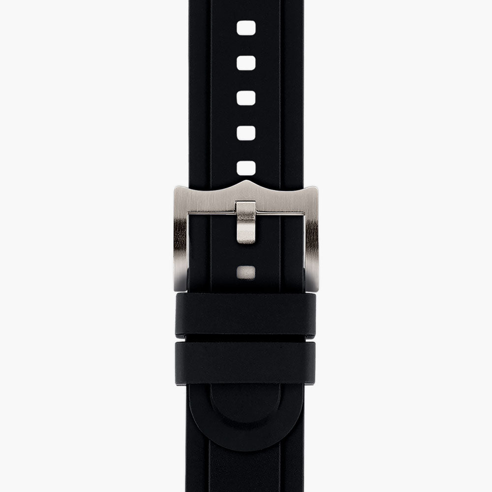tudor pelagos 42mm black dial automatic titanium on titanium bracelet watch complimentary black rubber strap with tang buckle
