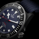 tudor pelagos fxd 42mm blue dial black carbon composite on fabric strap automatic watch lifestyle image