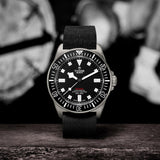 tudor pelagos fxd 42mm black dial titanium on fabric strap automatic watch lifestyle image