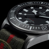 tudor pelagos fxd 42mm black dial titanium on fabric strap automatic watch lifestyle image