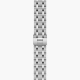 tudor royal 28mm blue dial steel on steel bracelet automatic watch showing folding clasp