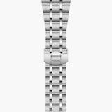 tudor royal 41mm black dial steel on steel bracelet automatic watch showing folding clasp