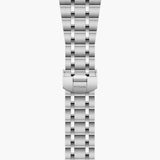 tudor royal 41mm blue dial steel on steel bracelet automatic watch showing folding clasp