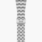 tudor royal 41mm salmon dial steel on steel bracelet automatic watch showing folding clasp