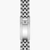 tudor black bay 31 31mm blue dial steel on steel bracelet automatic watch showing folding clasp