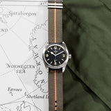 tudor ranger 39mm black dial steel on fabric strap automatic watch lifestyle image