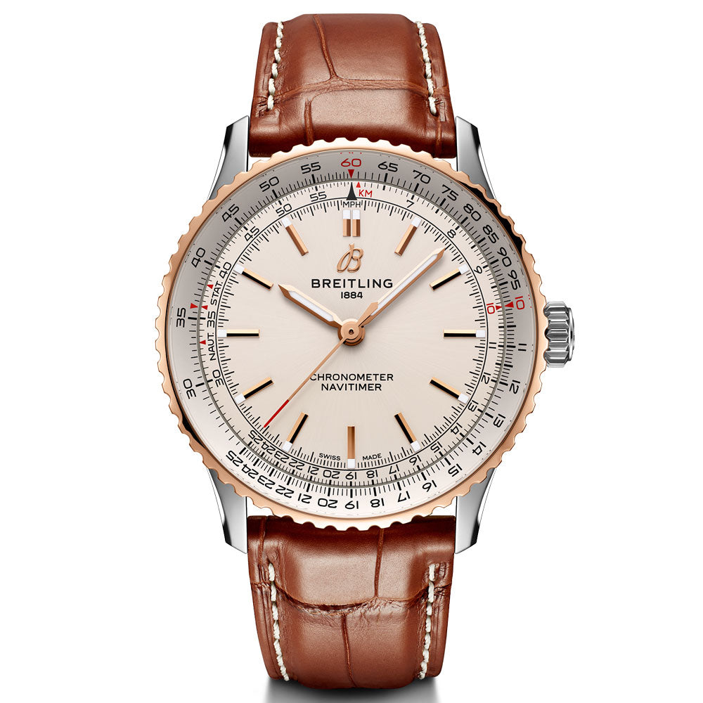 Breitling Navitimer 41mm Cream Dial 18ct Rose Gold and Steel Automatic Gents Watch U17329F41G1P1
