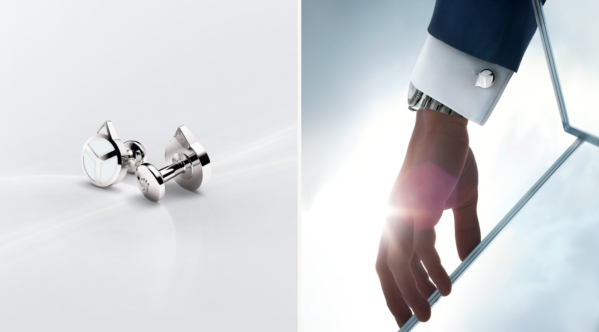 Rolex accessories Hand cufflinks Always shining landscape image