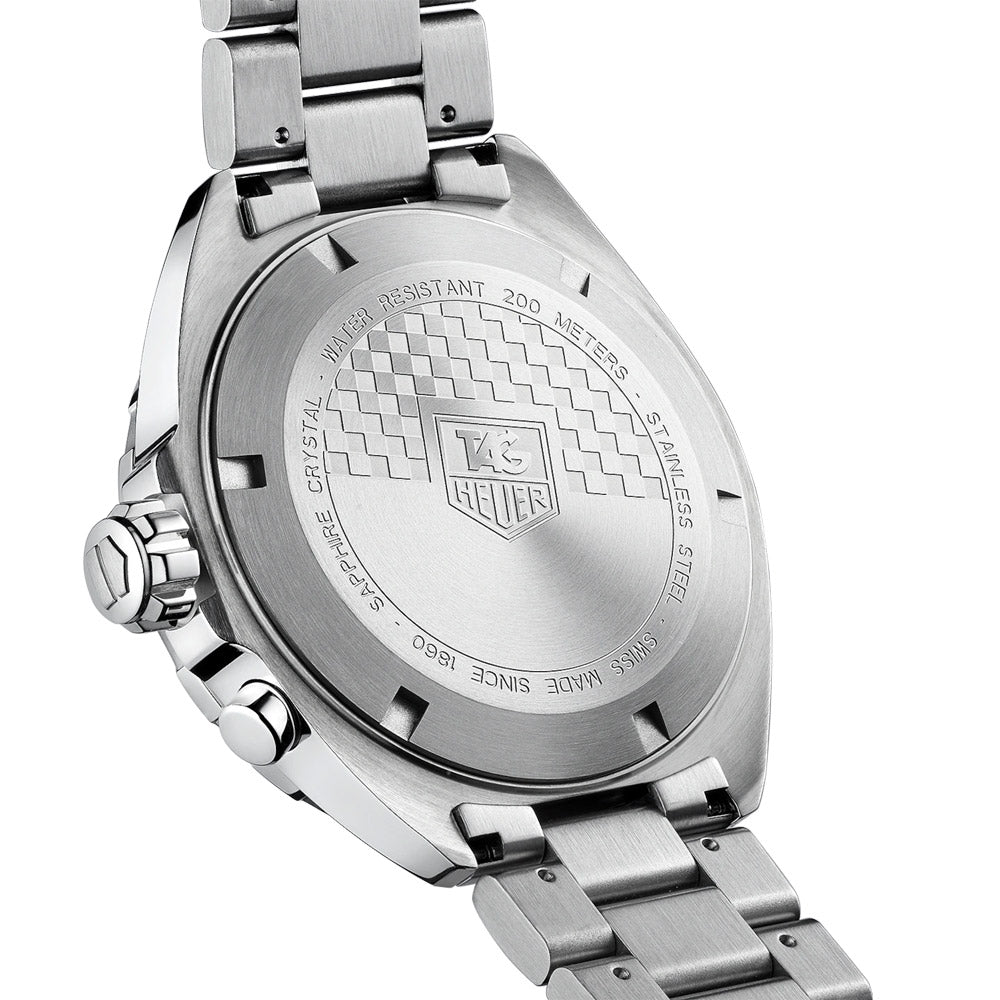 tag heuer formula 1 41mm black dial quartz watch back facing upright image