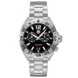 tag heuer formula 1 41mm black dial quartz watch front facing upright image