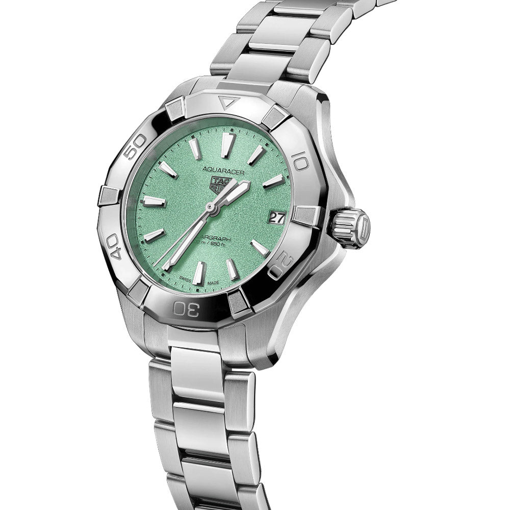 TAG Heuer Aquaracer Professional 200 Solargraph Turquoise Dial 34mm Quartz Ladies Watch WBP1315.BA0005