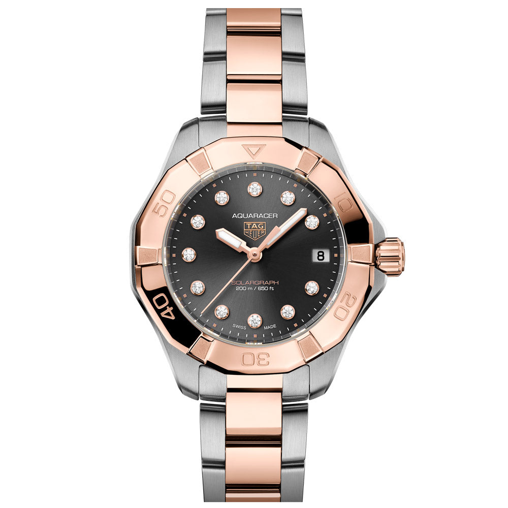 TAG Heuer Aquaracer Professional 200 Solargraph 34mm Black Diamond Dot