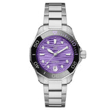 TAG Heuer Aquaracer Professional 300 36mm Purple Dial Diamond Automatic Ladies Watch WBP231M.BA0618