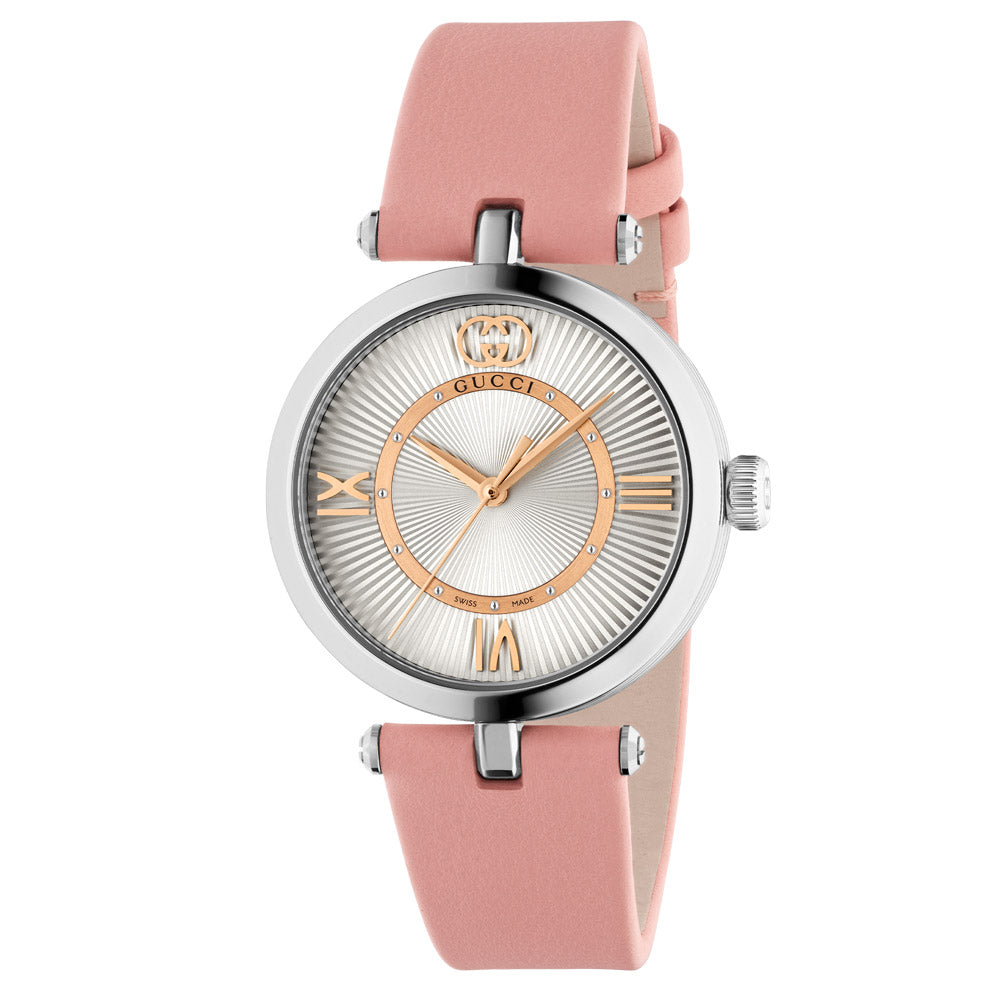 Leather Gucci Watch New Arrival Black Leather Diamantissima Watch