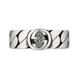 Gucci Interlocking Silver 6mm Ring YBC661513001