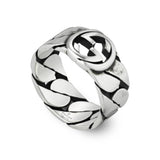 Gucci Interlocking Silver 8mm Ring YBC661515001