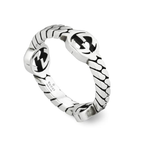 Gucci Interlocking Silver Ring YBC661523001