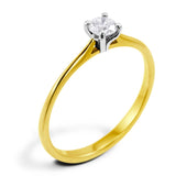 The Jasmine 18ct Yellow Gold 0.30ct Round Brilliant Cut Diamond Solitaire Engagement Ring