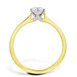 The Blossom 18ct Yellow Gold And Platinum Round Brilliant Cut Diamond Solitaire Engagement Ring