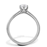 The Sunflower Platinum Round Brilliant Cut Diamond Solitaire Engagement Ring
