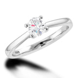 The Allium Platinum 0.40ct Round Brilliant Cut Diamond Solitaire Engagement Ring