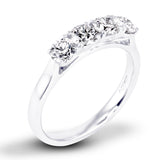 Platinum 1.05ct Four Stone Diamond Ring Side Closeup